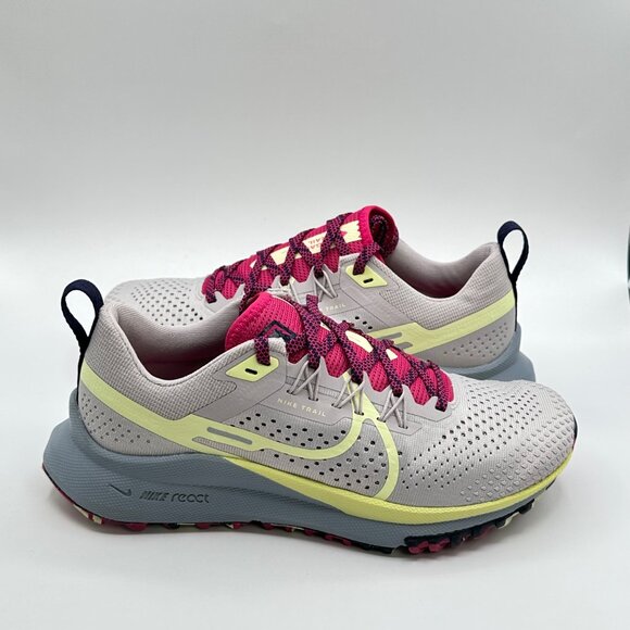 Women's Nike Pegasus React Trail 4 Running Shoes Light Purple Yellow DJ6159-002 - Picture 10 of 14